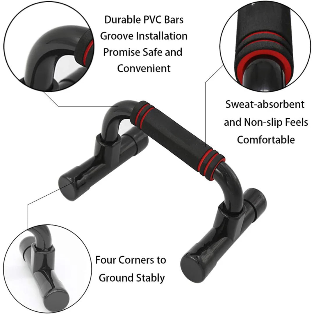 Barras ergonómicas para flexiones con base antideslizante