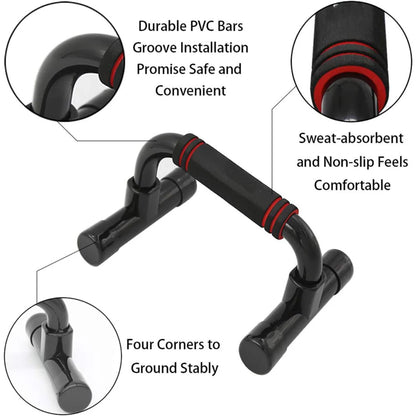 Barras ergonómicas para flexiones con base antideslizante