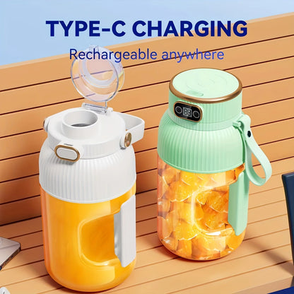 Exprimidor portátil Royelux 2025 con pantalla digital – batidora de viaje para smoothies y bebidas nutritivas para el gimnasio y la recuperación deportiva.