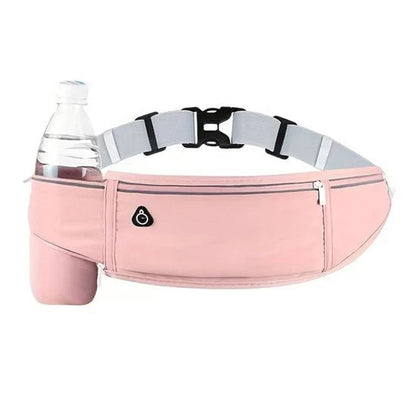 Roze Sport Heuptas Unisex Running Belt Hardloop Heuptas Met Verstelbare Tailleband Ritsvak Reflecterende Details En Waterfles Houder Geschikt Voor Telefoon Sleutels Pasjes En 500 Ml Fles Voor Hardlopen Fitness Wandelen