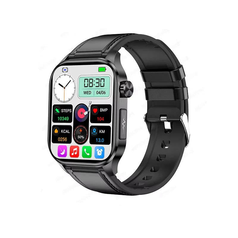 Reloj inteligente de monitorización de la salud para personas de todas las edades con seguimiento de presión arterial y glucosa.