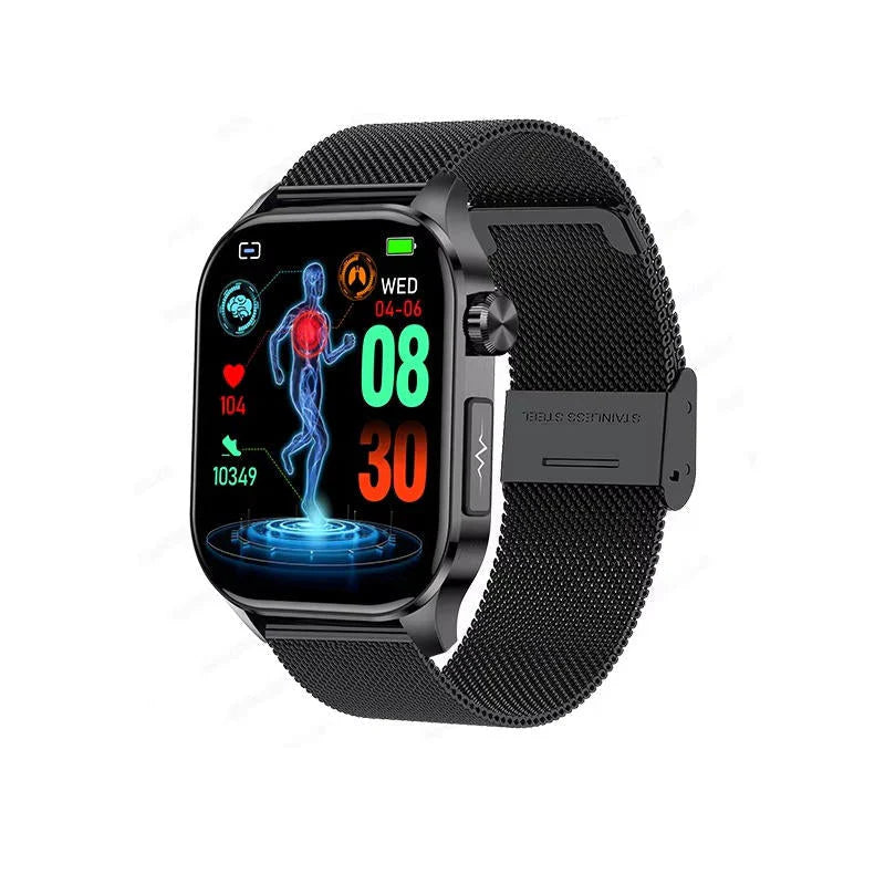 Reloj inteligente de monitorización de la salud para personas de todas las edades con seguimiento de presión arterial y glucosa.