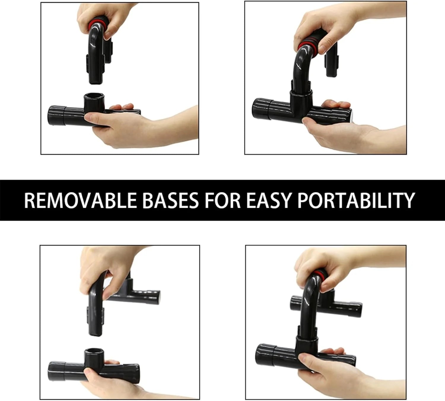 Barras ergonómicas para flexiones con base antideslizante